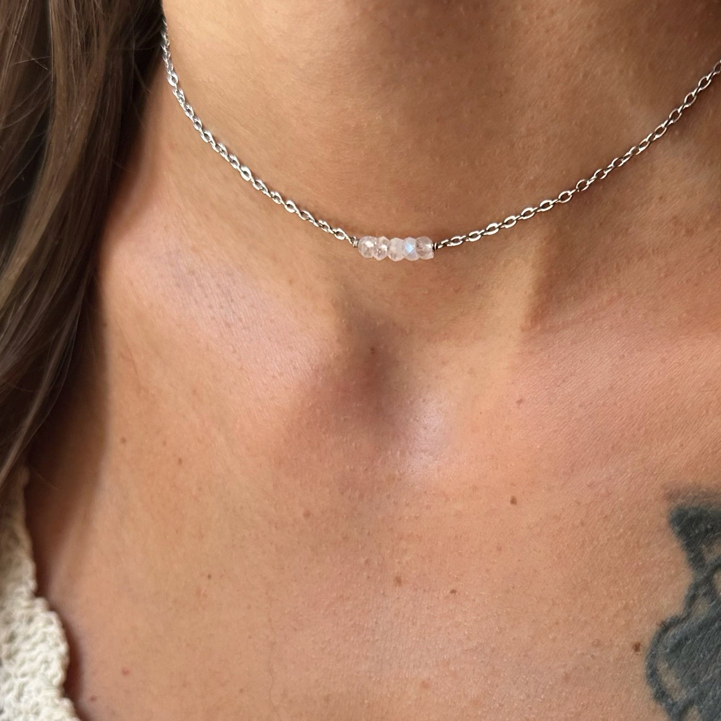 Rainbow Moonstone CHOKER