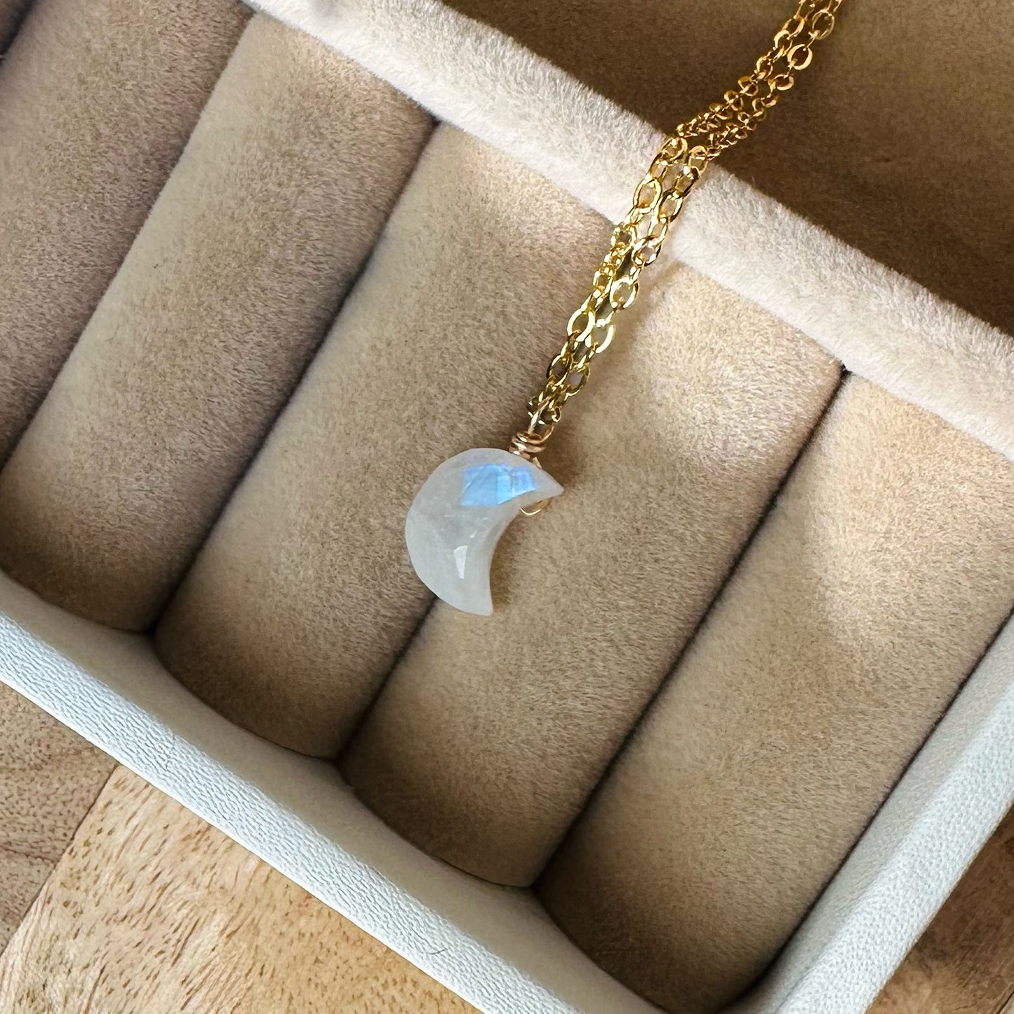 Rainbow Moonstone Tiny Moon