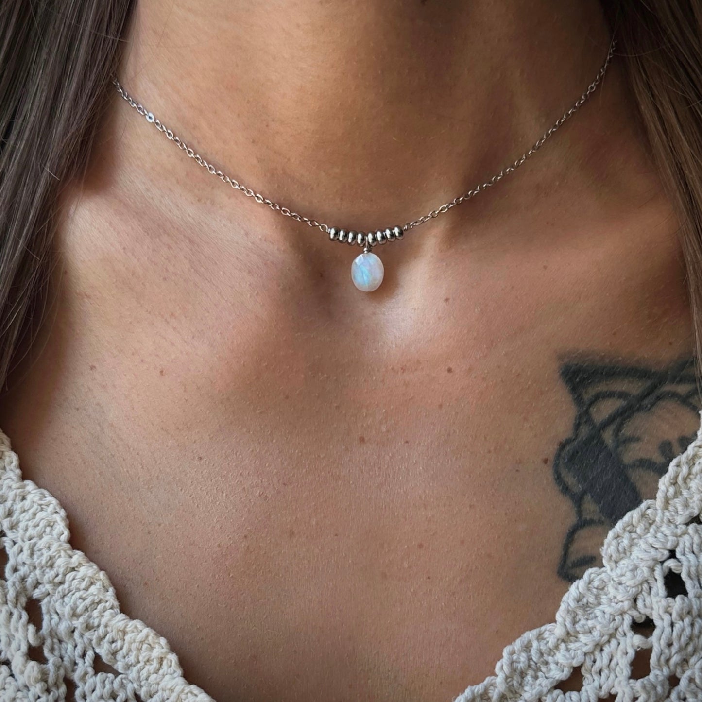 Rainbow Moonstone CHOKER