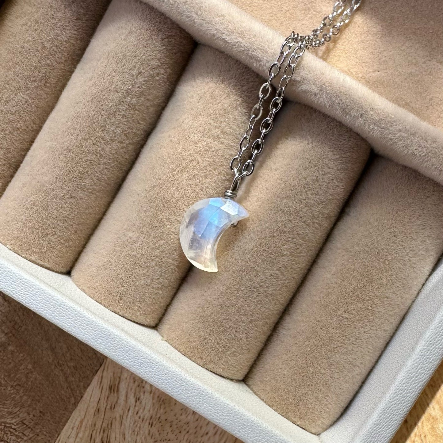 Rainbow Moonstone Tiny Moon