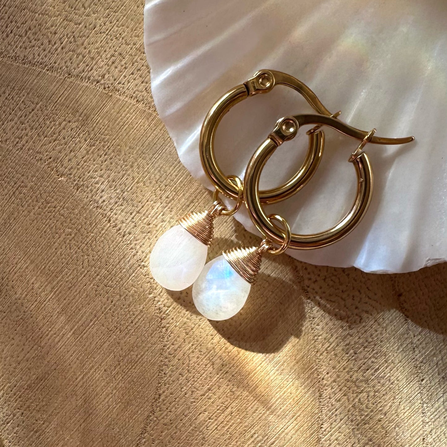 Rainbow Moonstone EARRINGS