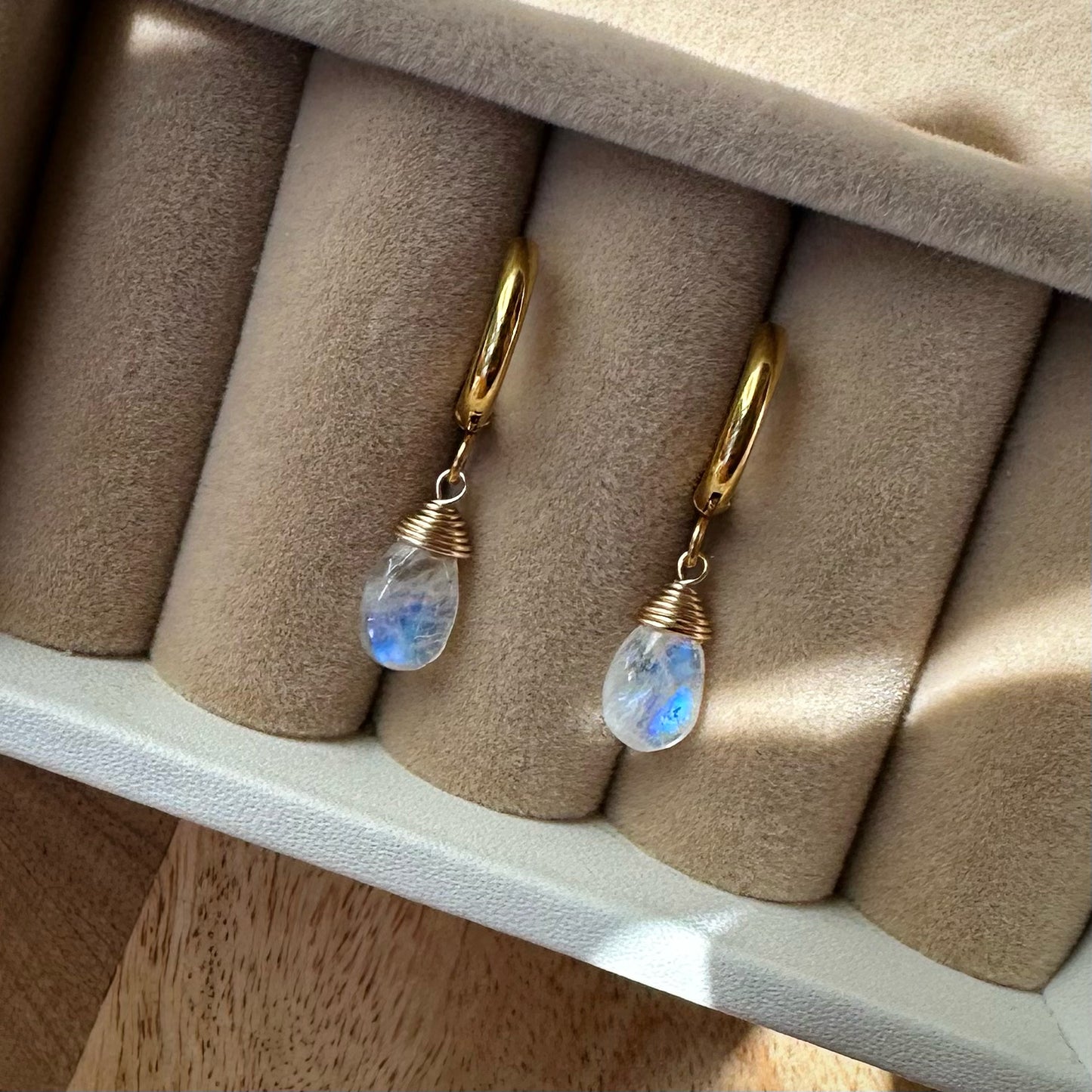 Rainbow Moonstone EARRINGS