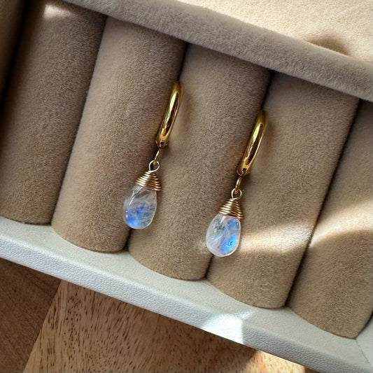 Rainbow Moonstone EARRINGS