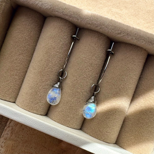 Rainbow Moonstone EARRINGS
