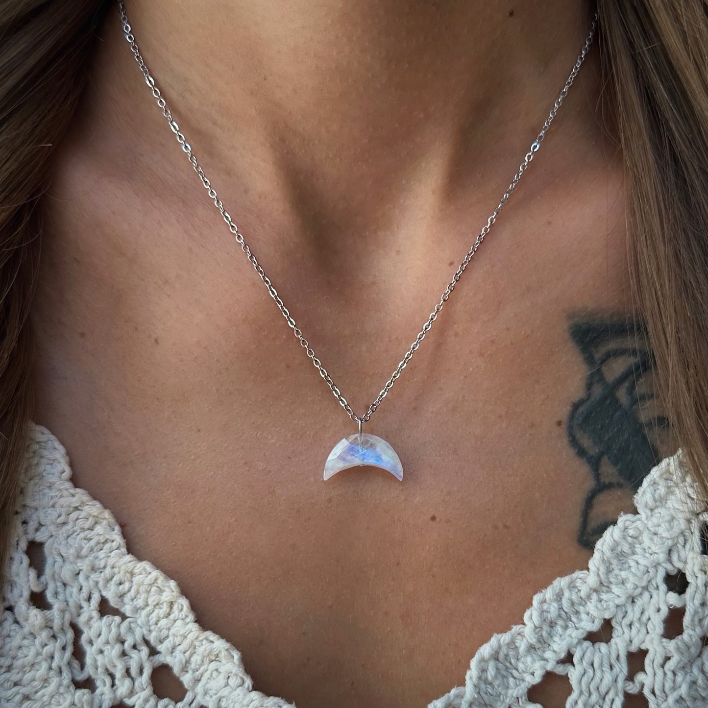 Rainbow Moonstone Moon