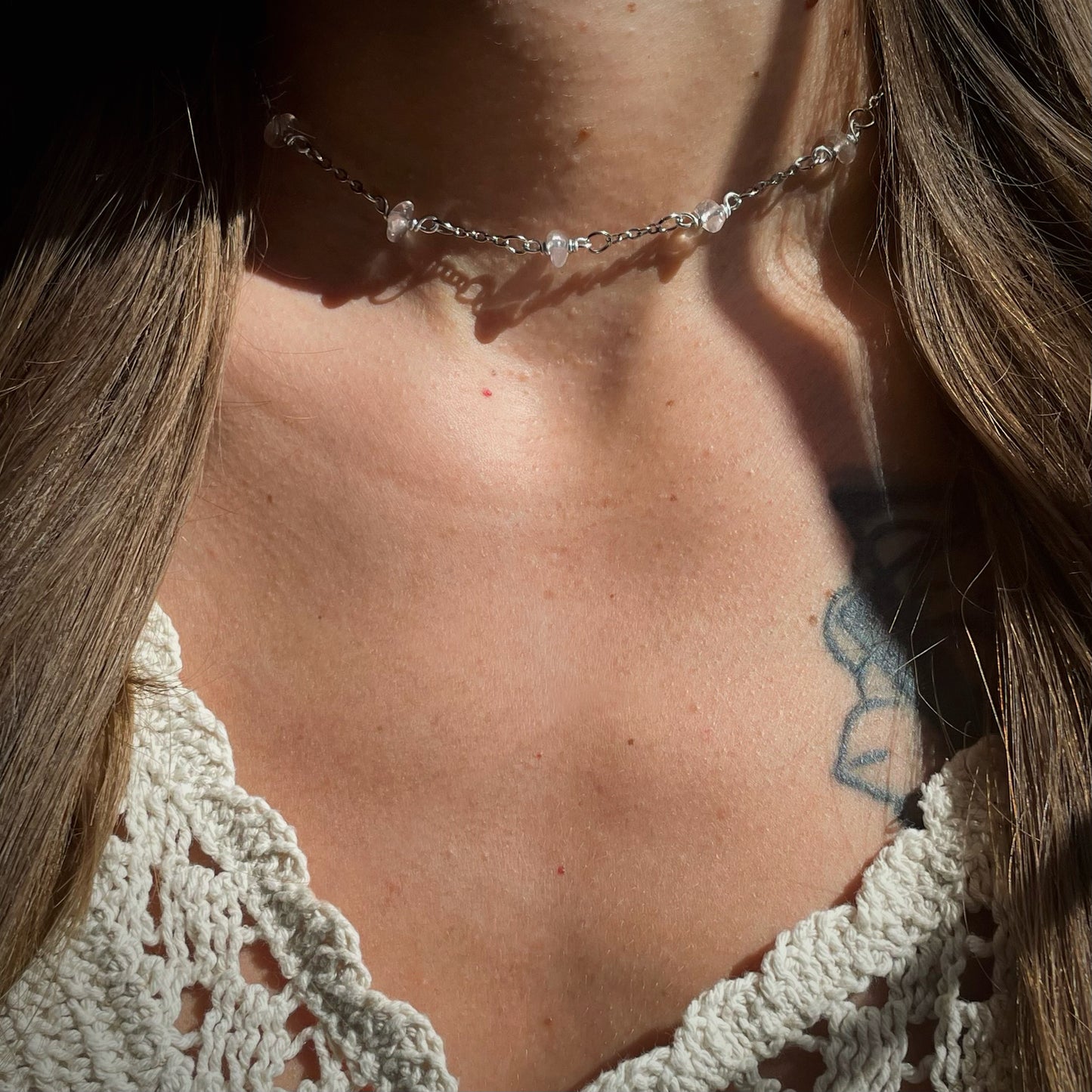 Rose Quartz CHOKER